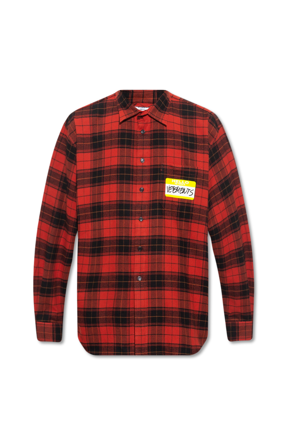 IetpShops Australia - laminated denim shirt Braun - Red Checked